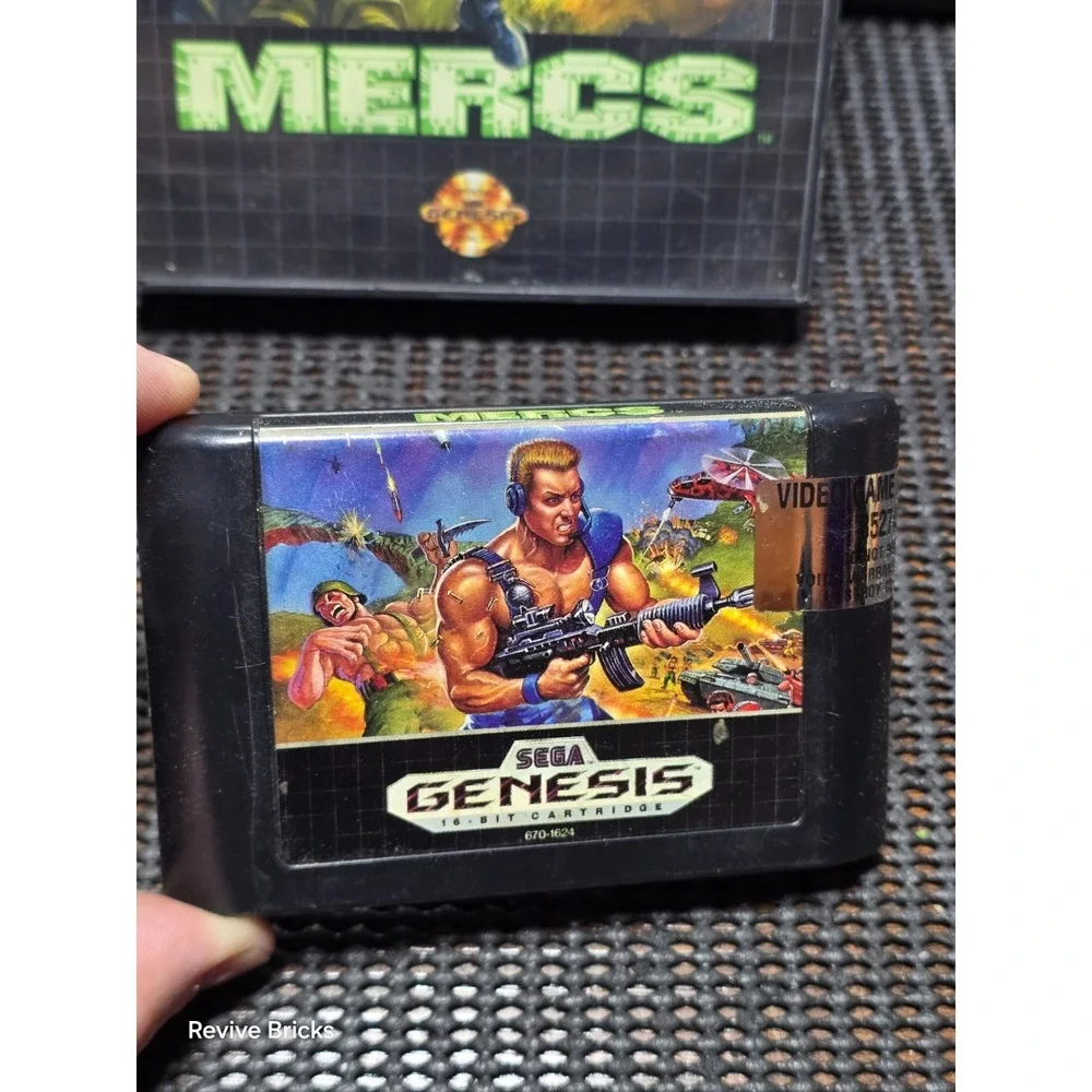 Mercs W/Reg Card (Sega Genesis, 1991) Game and Case Tested Working‎ Great Cond.